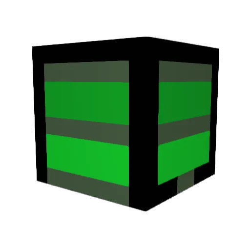 Overcharged_ Minecraft avatar head, 3D render