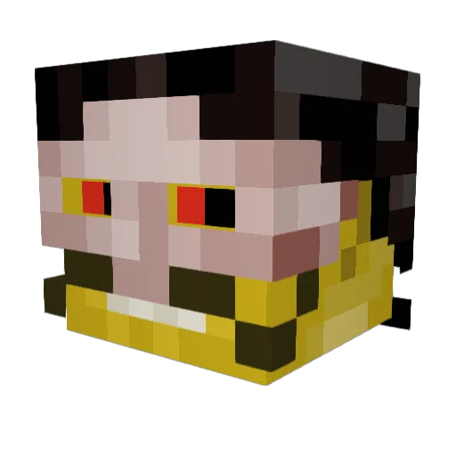 Overgame00 Minecraft avatar head, 3D render