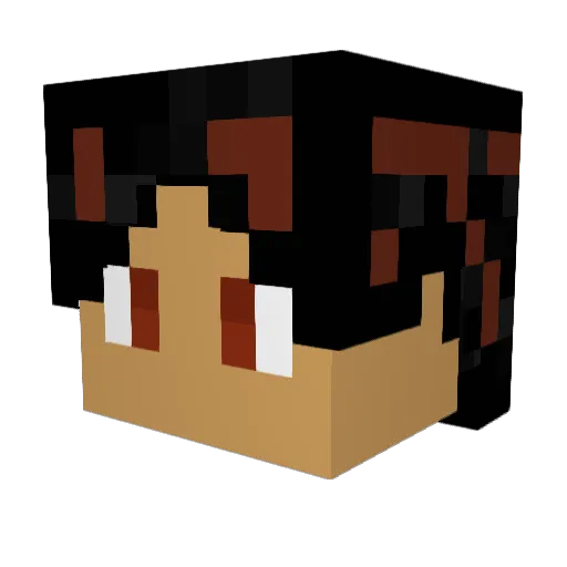 Overgrown_Skello Minecraft avatar head, 3D render
