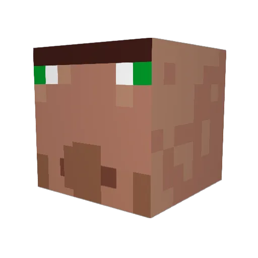 OverheadZebra97 Minecraft avatar head, 3D render