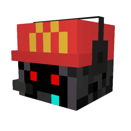 Overka_ Minecraft avatar head, 3D render