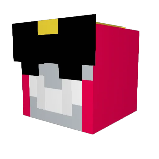 Overkloc Minecraft avatar head, 3D render