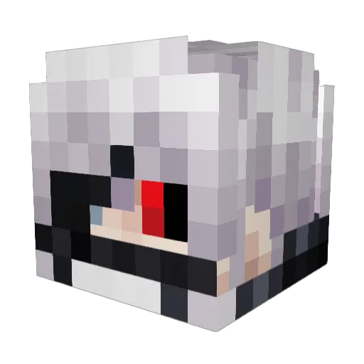 Overkooled Minecraft avatar head, 3D render
