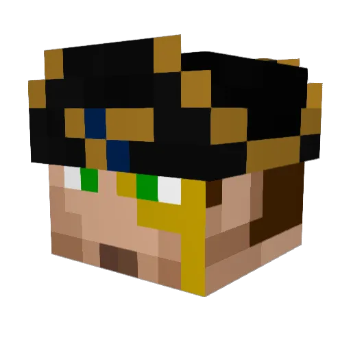 Overlord235 Minecraft avatar head, 3D render