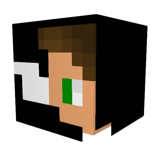 OverlordGloom Minecraft avatar head, 3D render
