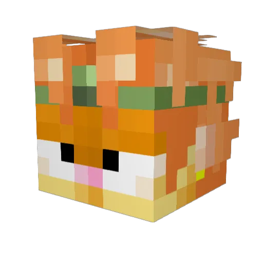 OverlordJojo Minecraft avatar head, 3D render