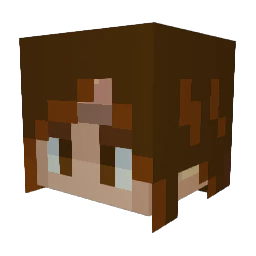 OverlordKappa Minecraft avatar head, 3D render