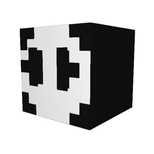 OverlordYT Minecraft avatar head, 3D render