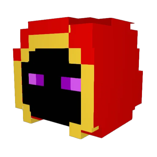 Overlord_B Minecraft avatar head, 3D render