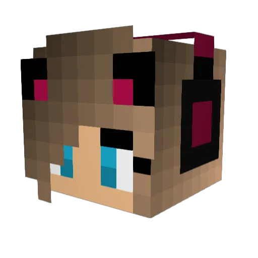 Overlordbenz Minecraft avatar head, 3D render