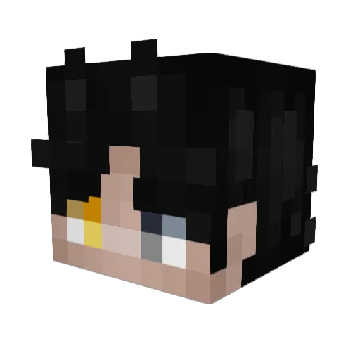 Overlordic Minecraft avatar head, 3D render