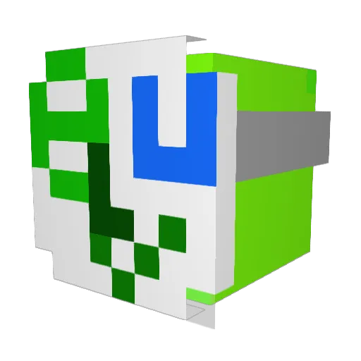 Overlu_0u0 Minecraft avatar head, 3D render