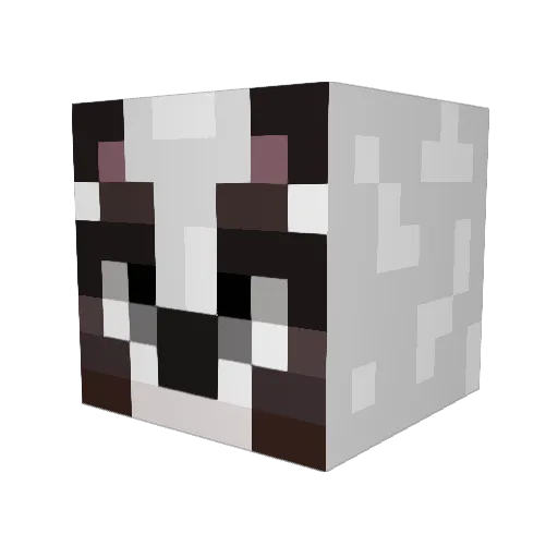 OverlyAssertive Minecraft avatar head, 3D render
