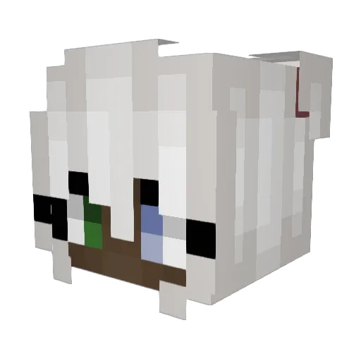 OverlyAttachedGF Minecraft avatar head, 3D render