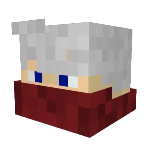 OverlyGerman Minecraft avatar head, 3D render