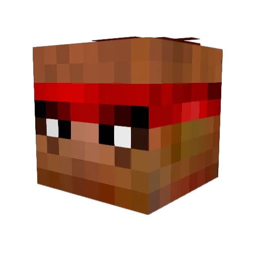 Overmikl Minecraft avatar head, 3D render