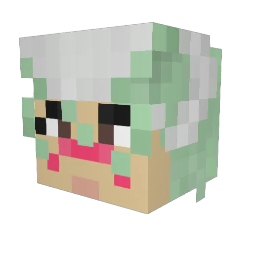 Overmind22 Minecraft avatar head, 3D render