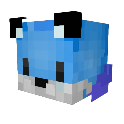 OverpoweredFox Minecraft avatar head, 3D render