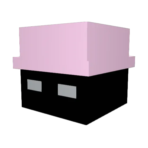 Overpurified Minecraft avatar head, 3D render