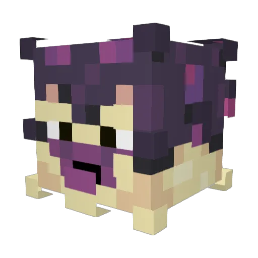 Overqwil Minecraft avatar head, 3D render
