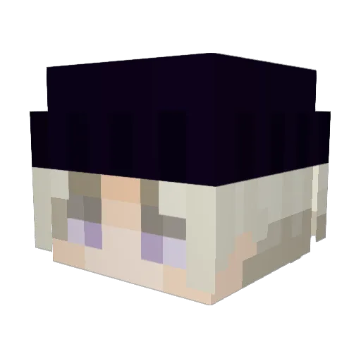 Oversidew Minecraft avatar head, 3D render