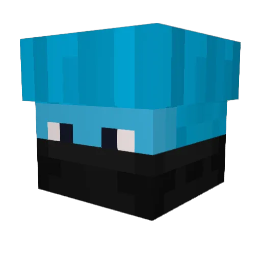 OvertCellYT Minecraft avatar head, 3D render