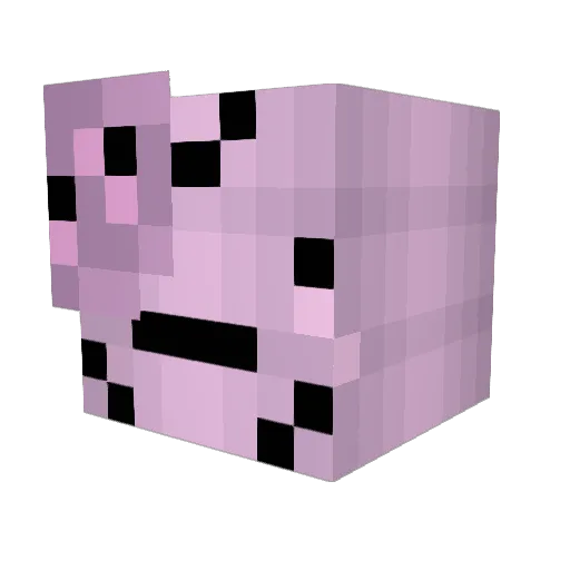 OverthroWnWorm Minecraft avatar head, 3D render