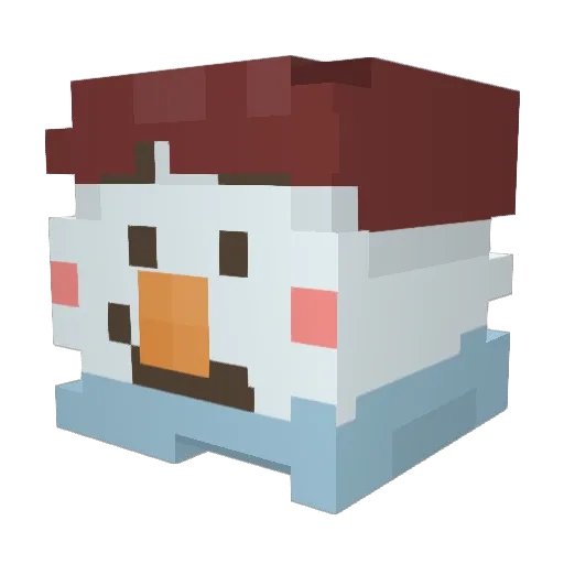 Overwatch_Memo Minecraft avatar head, 3D render