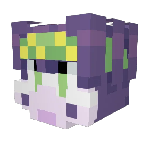 OverweightApple Minecraft avatar head, 3D render