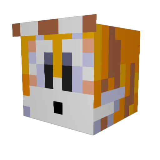 OverweightCamel Minecraft avatar head, 3D render