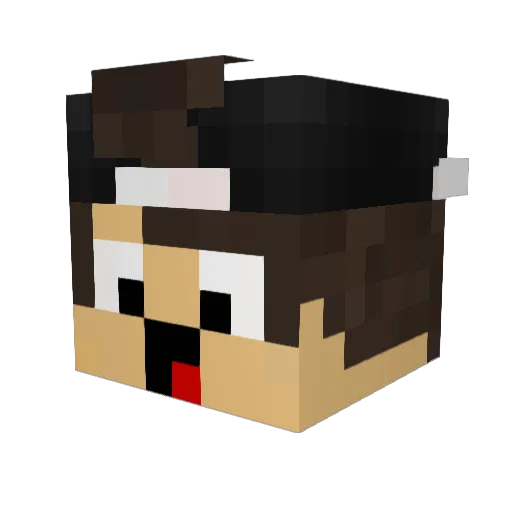 Overyo_ Minecraft avatar head, 3D render