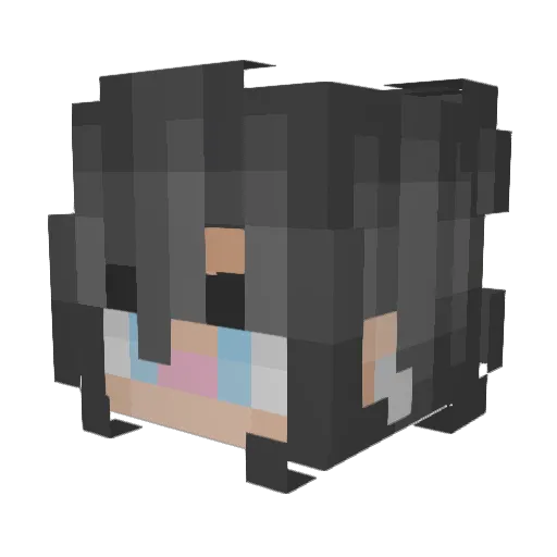Ovethalia Minecraft avatar head, 3D render