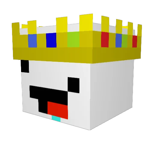Ovhflood Minecraft avatar head, 3D render