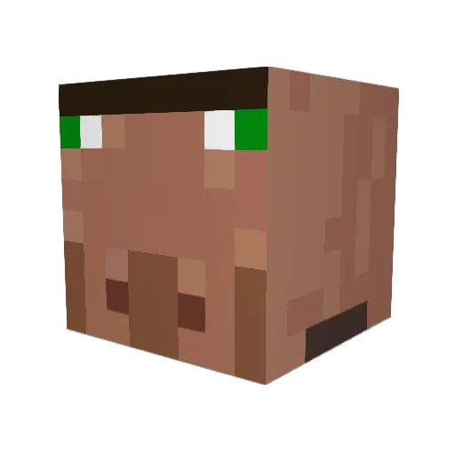 Ovidiyon Minecraft avatar head, 3D render