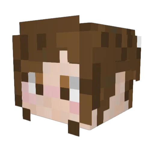 OvisJenn Minecraft avatar head, 3D render