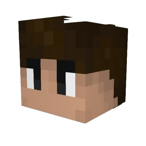 Ovomalt Minecraft avatar head, 3D render