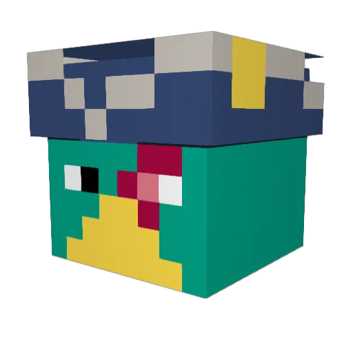 Ovorion Minecraft avatar head, 3D render