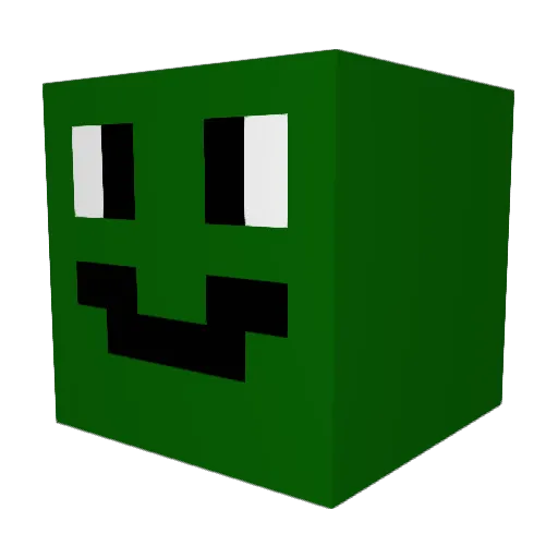 Ovrsized Minecraft avatar head, 3D render