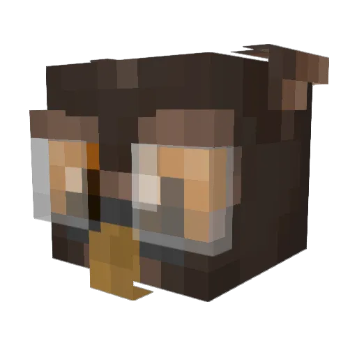 OwIiette Minecraft avatar head, 3D render