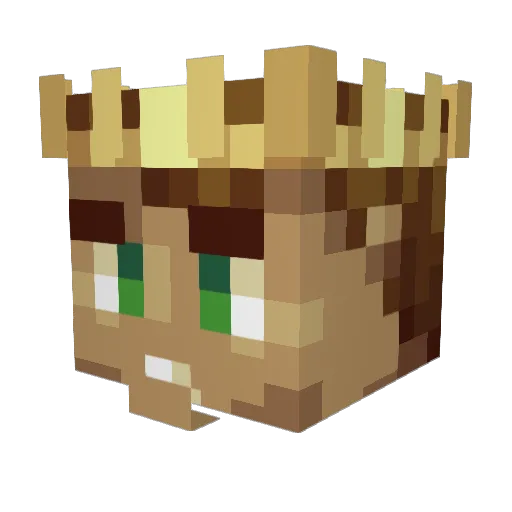 OwarMC Minecraft avatar head, 3D render
