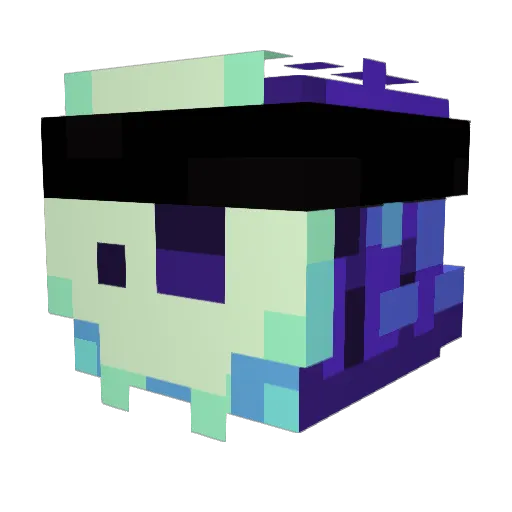 OwariM Minecraft avatar head, 3D render