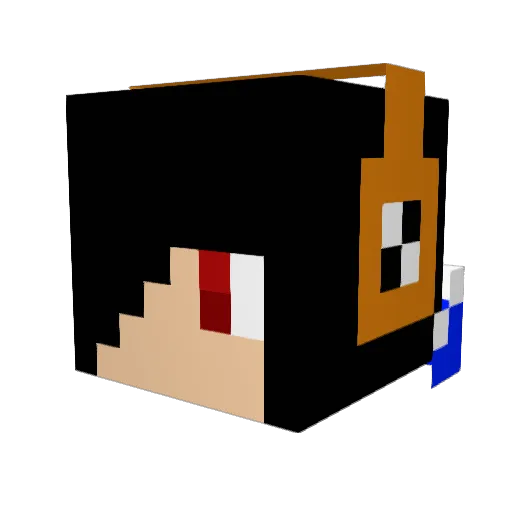 OwenF Minecraft avatar head, 3D render