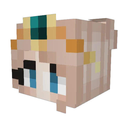 Owiiee Minecraft avatar head, 3D render