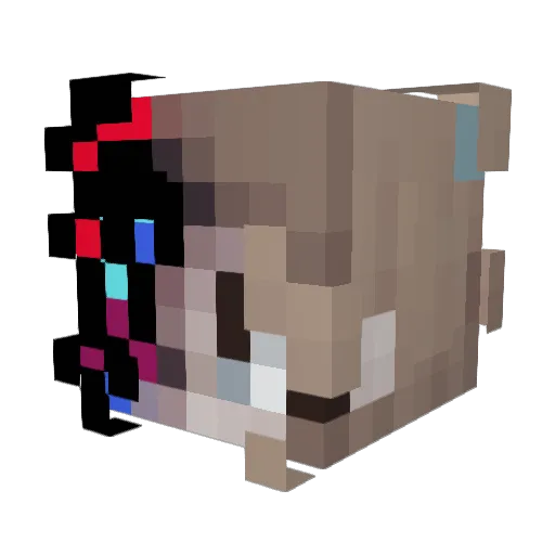 OwlCat777 Minecraft avatar head, 3D render