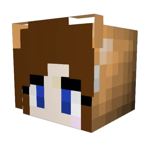 OwlChikk Minecraft avatar head, 3D render