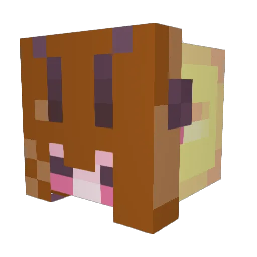OwlFlavouredFox Minecraft avatar head, 3D render