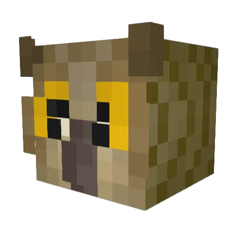 OwlJames Minecraft avatar head, 3D render