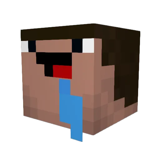 OwlMilk Minecraft avatar head, 3D render