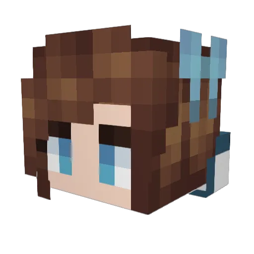 Owl_Girl Minecraft avatar head, 3D render