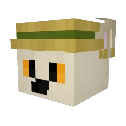 Owlant Minecraft avatar head, 3D render
